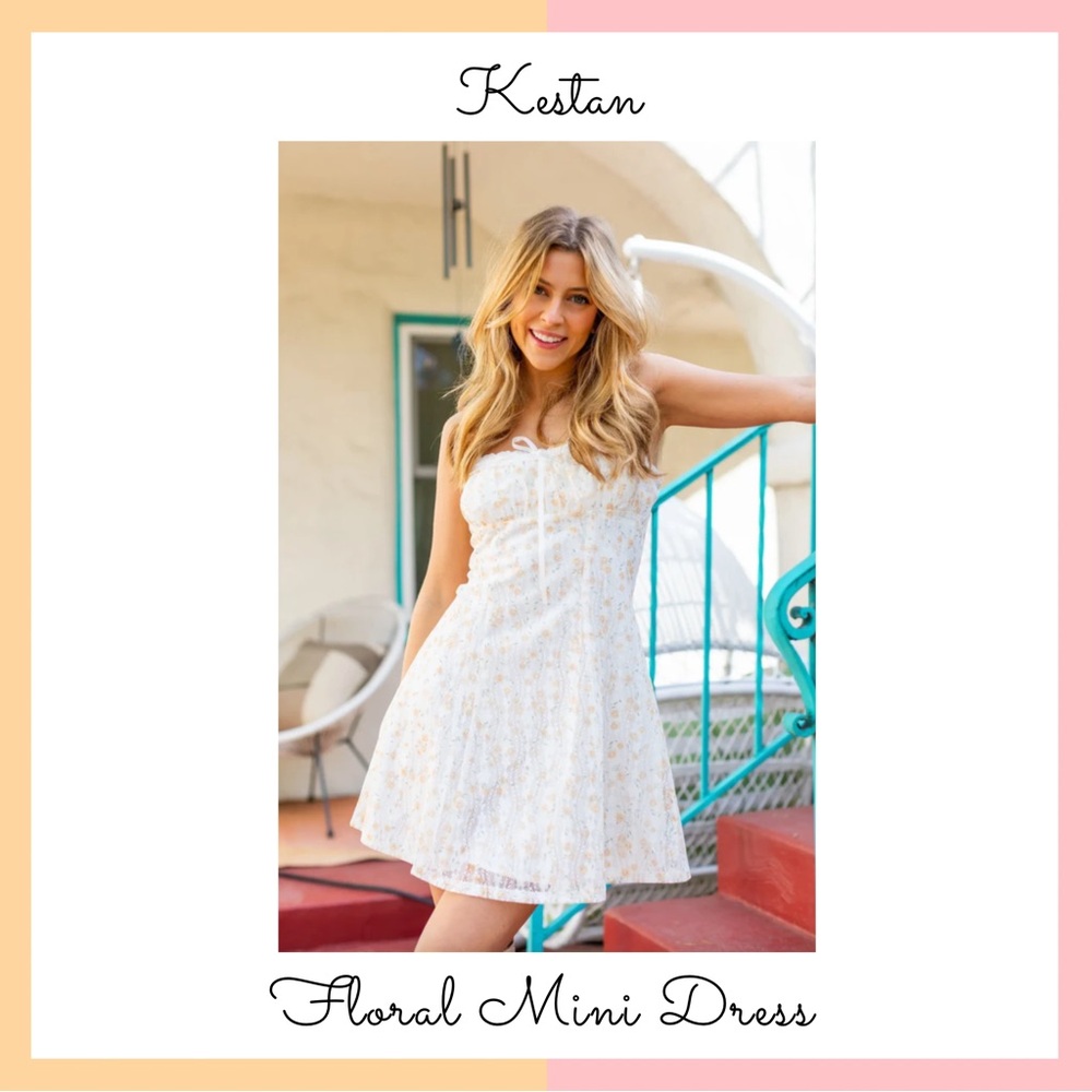 Floral Mini Dress - Cream